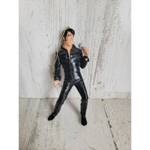 Elvis Presley Kurt Adler black outfit ornament vintage Xmas microphone